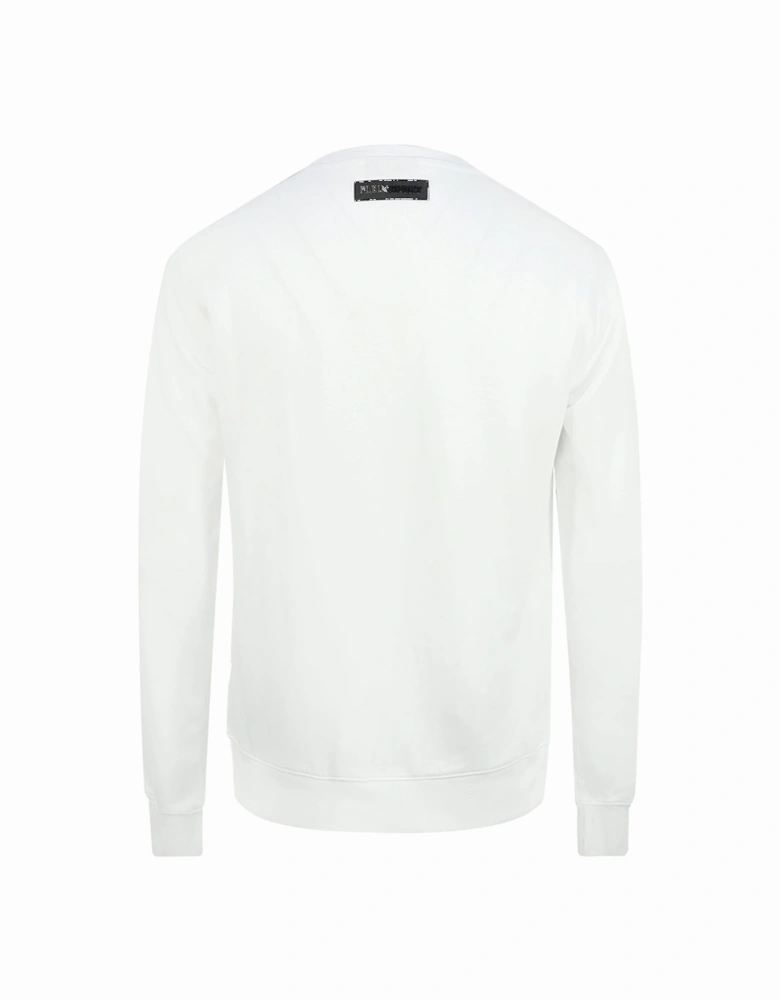 Sport Orange Bold Logo White Jumper