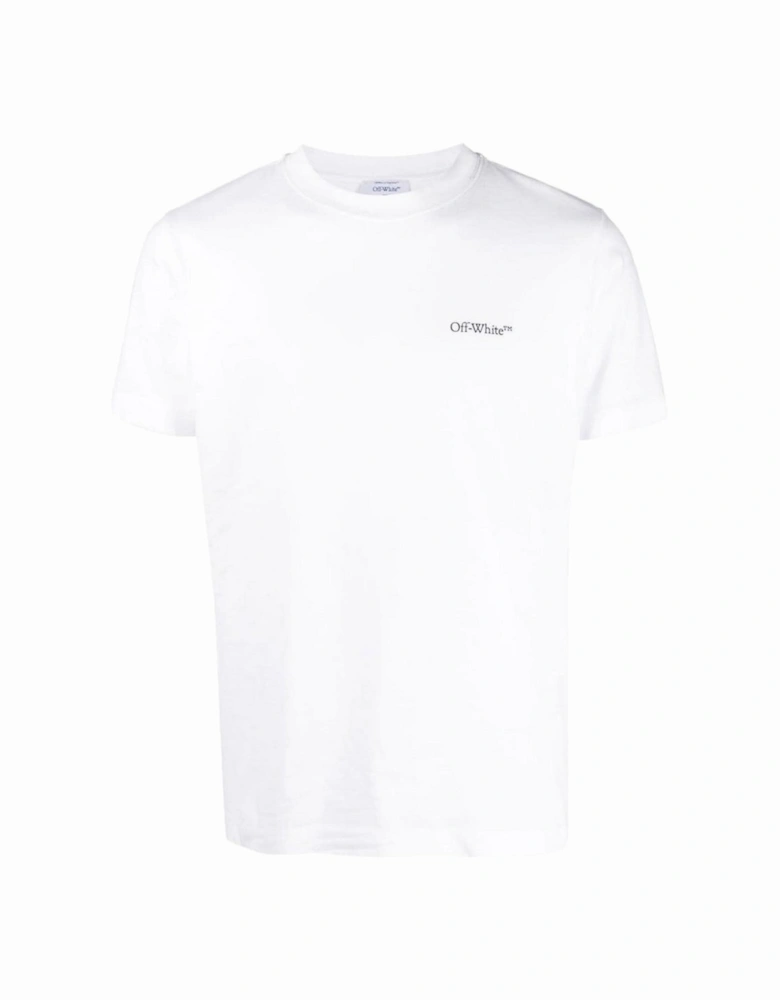 Scratch Arrow Slim White T-Shirt