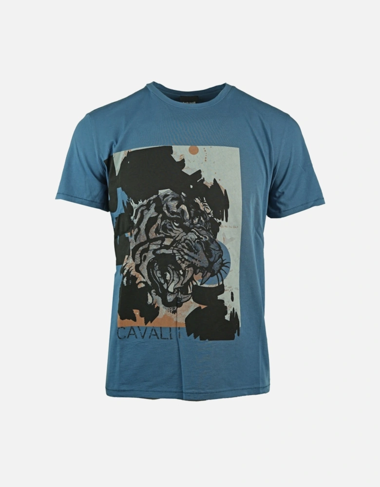 Bold Motif Blue T-Shirt