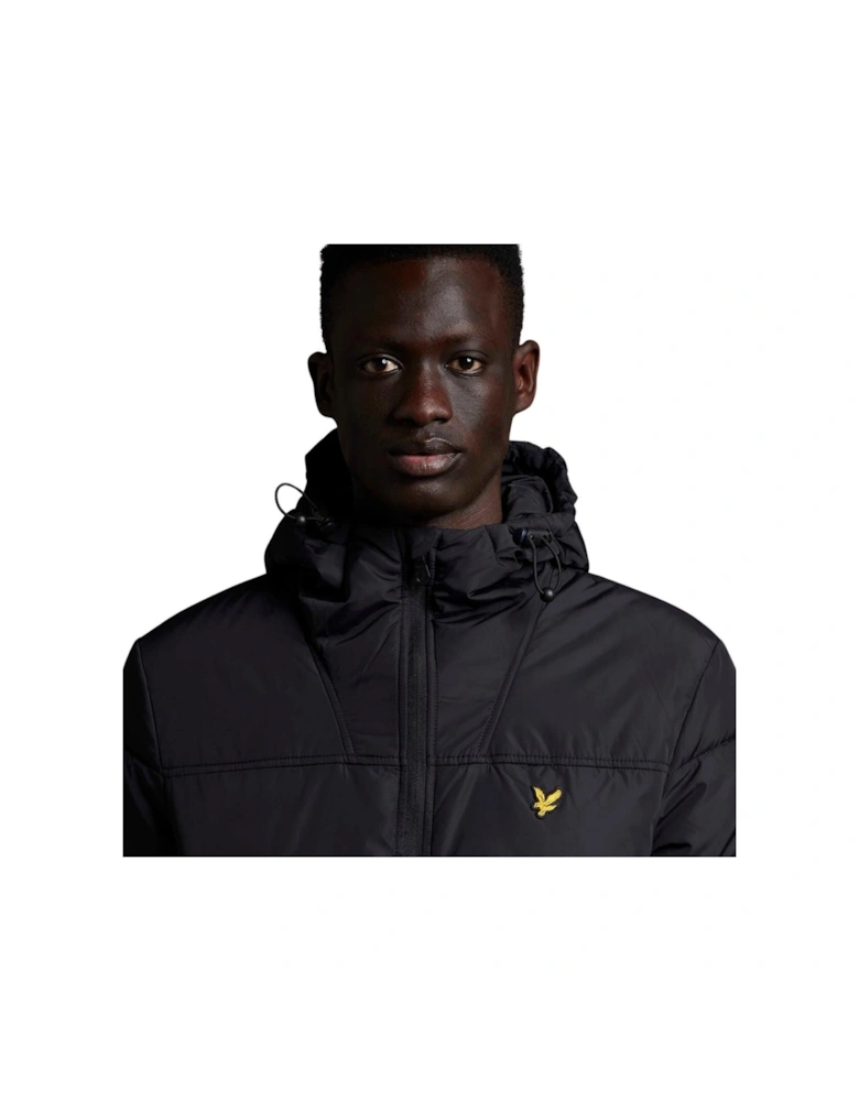 Lyle & Scott Branded Black Hooded Jacket