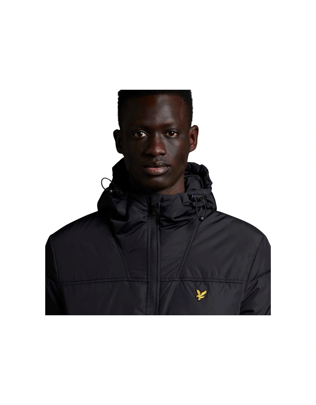 Lyle & Scott Branded Black Hooded Jacket
