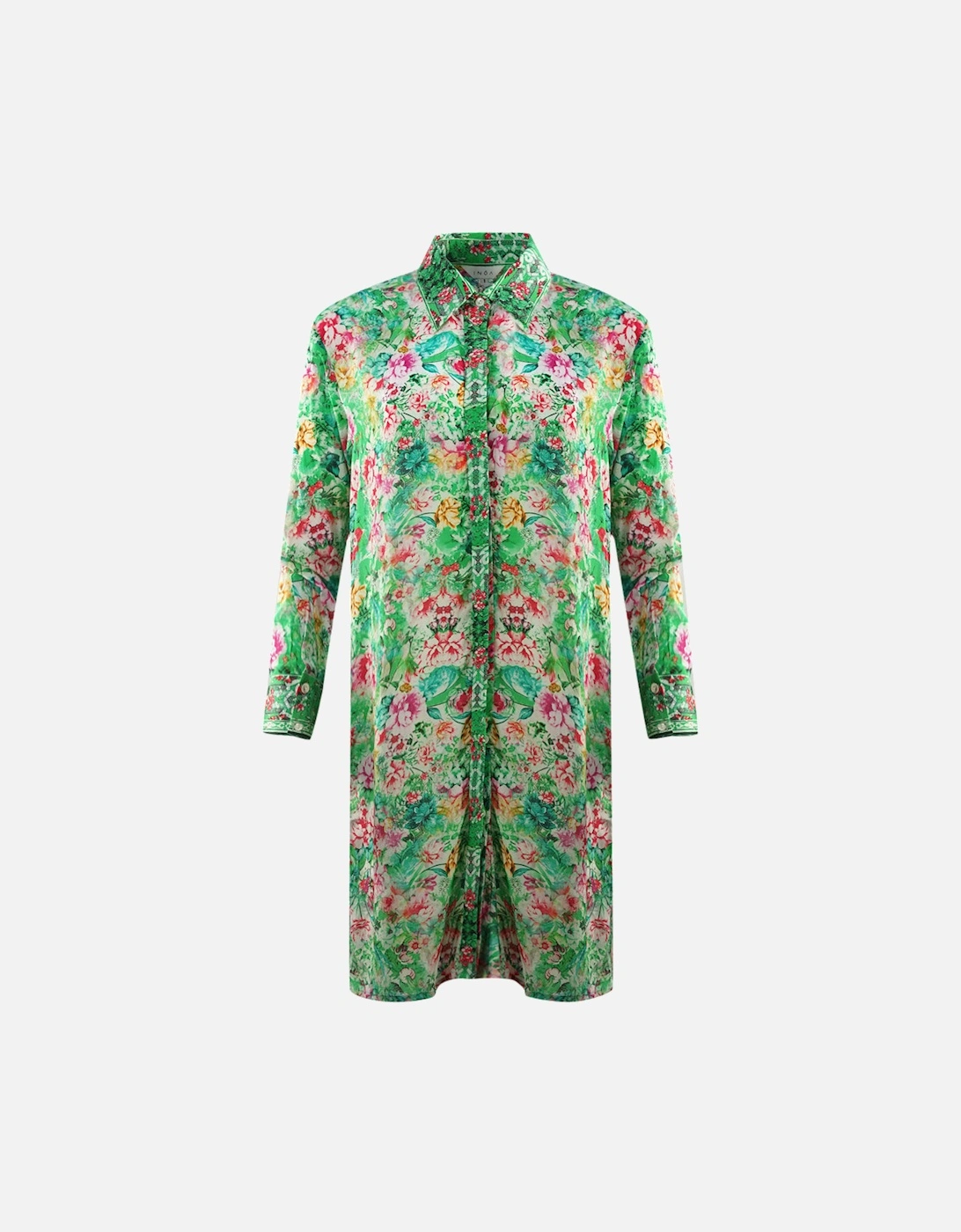 Versailles Gardenia 1202120 Green Shirt Dress, 3 of 2