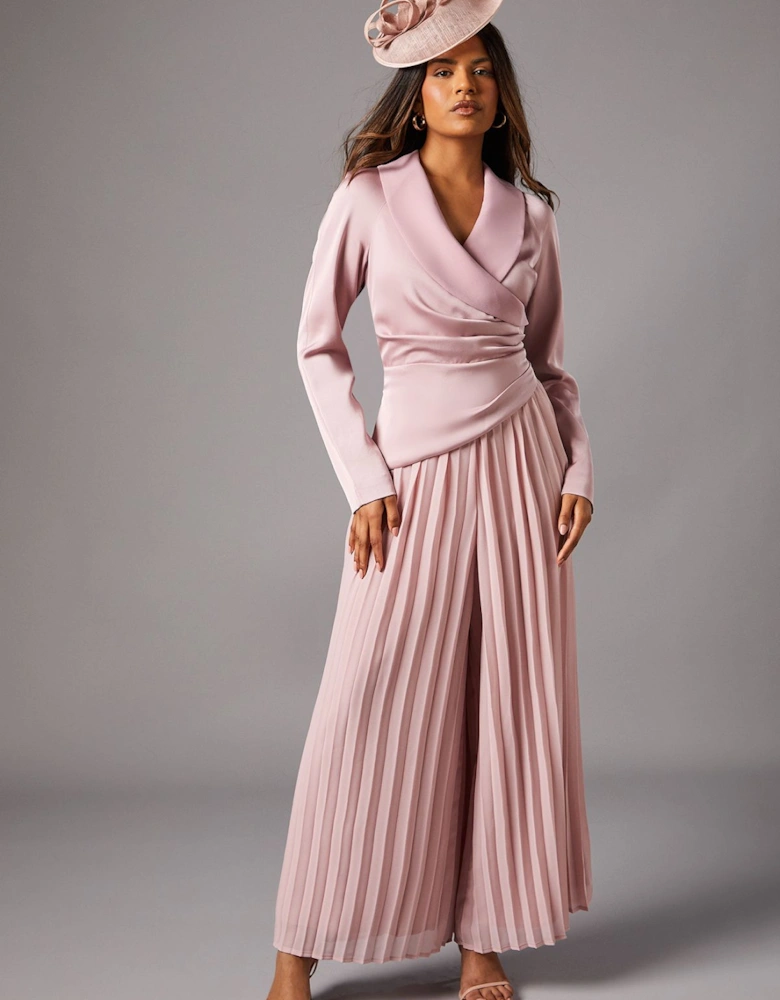Petite Tailored Pleat Trouser Jumpsuit