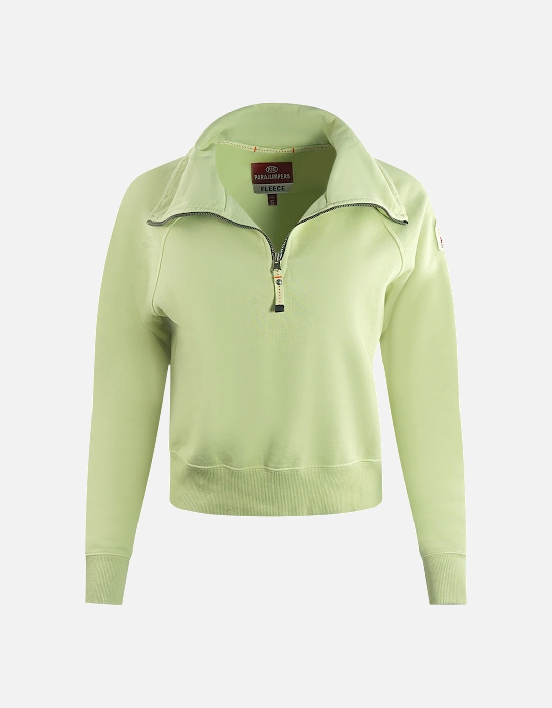 Stand Tisane Green Half-Zip Crop Sweatshirt, 3 of 2