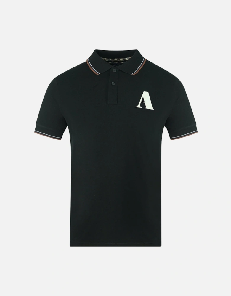 A Logo Black Polo Shirt