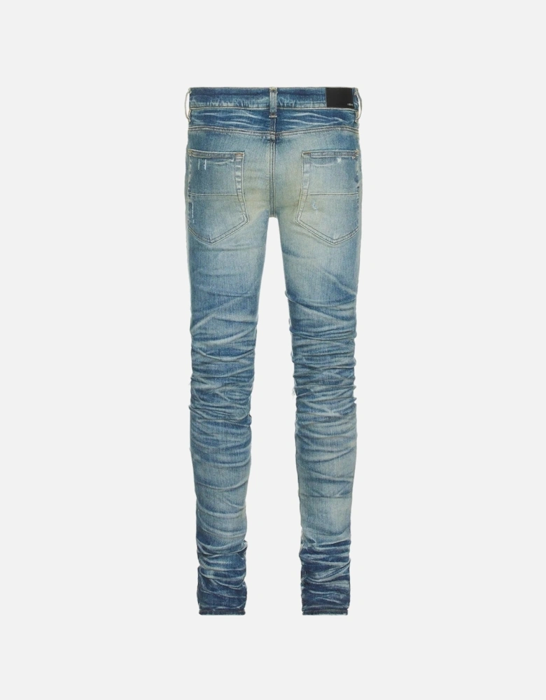 MX1 Bleached MA Honery Comb Indigo Blue Jeans