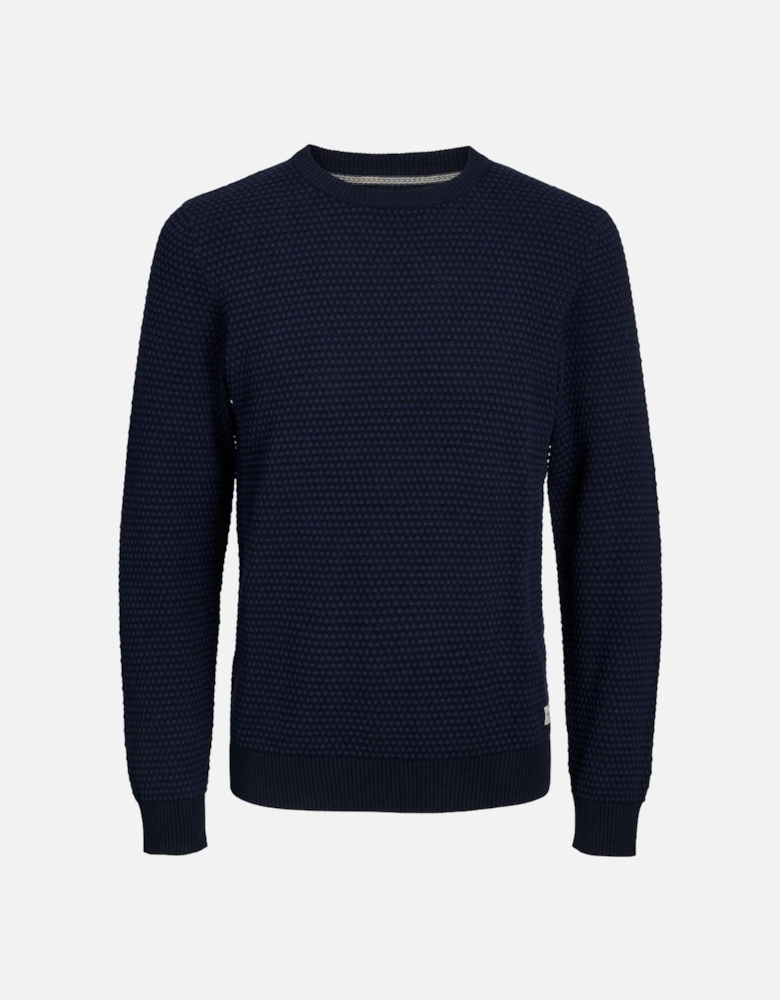 Jack and Jones Bronwood Knit Blue Hoodie