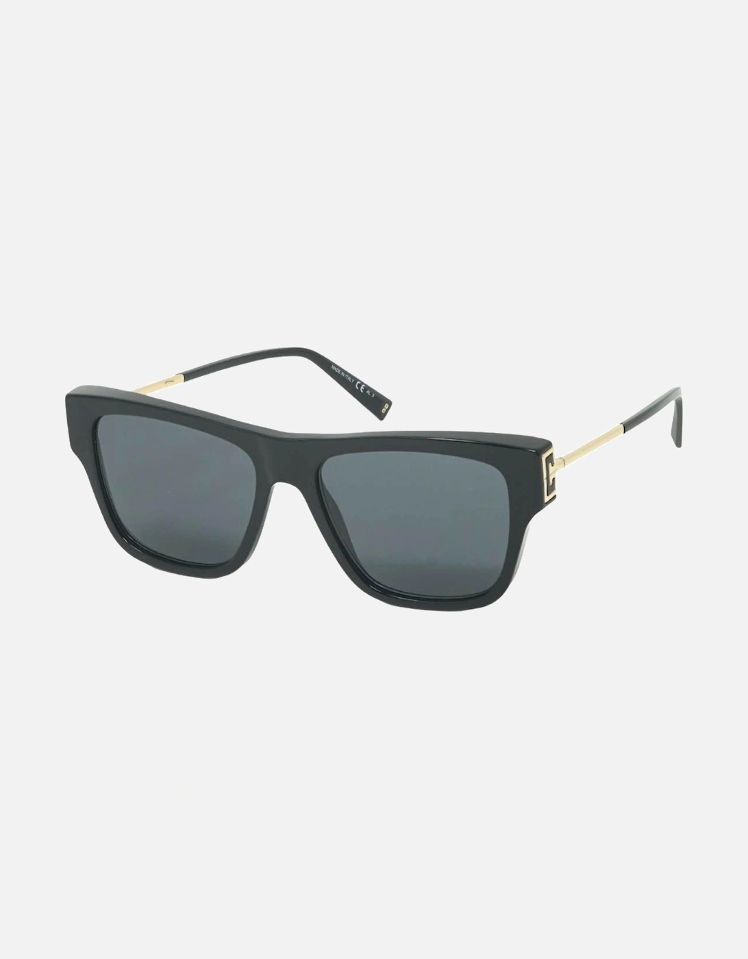 Gold Arms Black Sunglasses