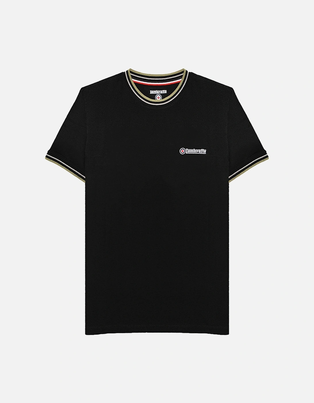 Mens Tipped Pique Cotton T-Shirt, 2 of 1