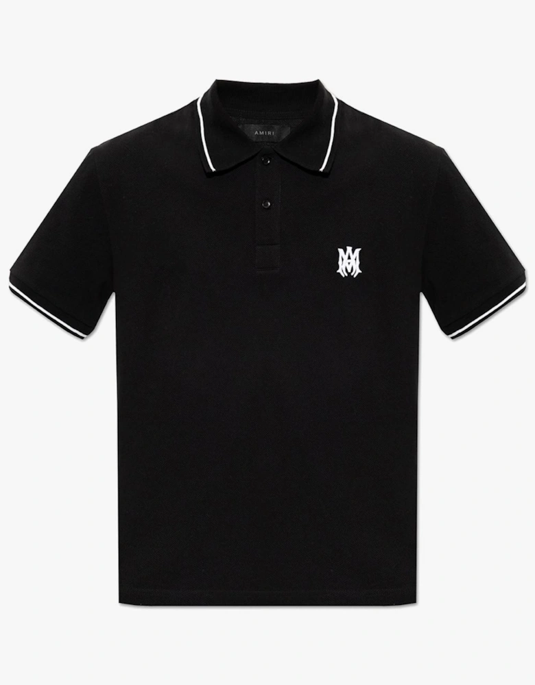 SOLID SHORT SLEEVE MA LOGO POLO BLACK