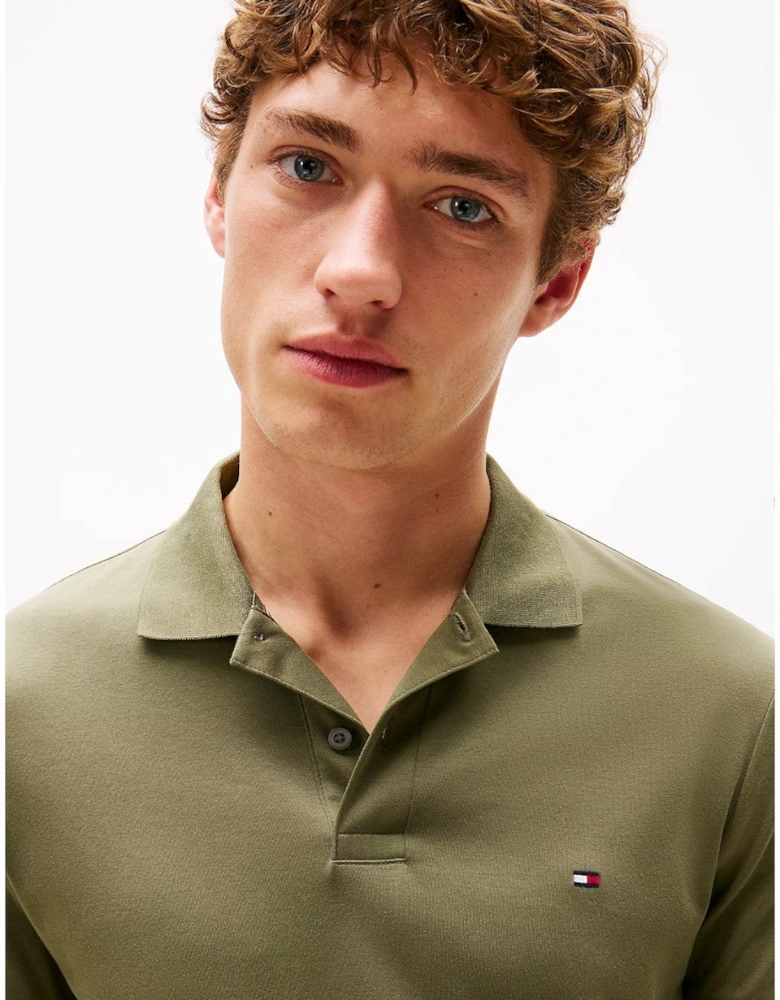 Liquid Cotton Reg Polo Shirt PLI Battle Green