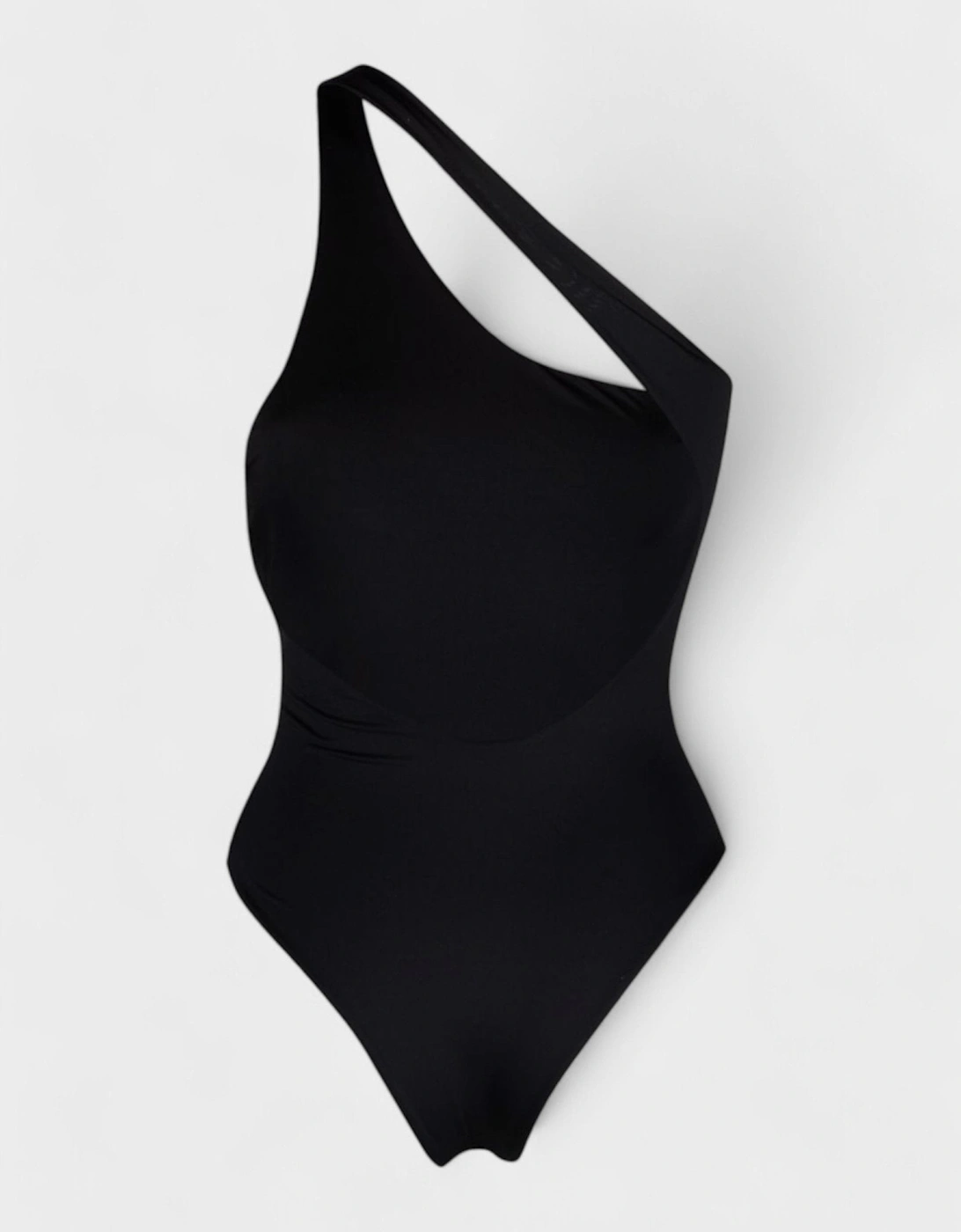 Off White Off Stamp One Shoul Swimsuit Black White