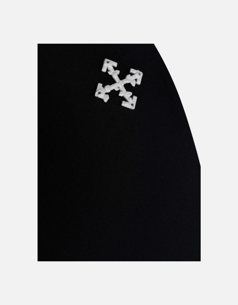 Off White Off Stamp One Shoul Swimsuit Black White