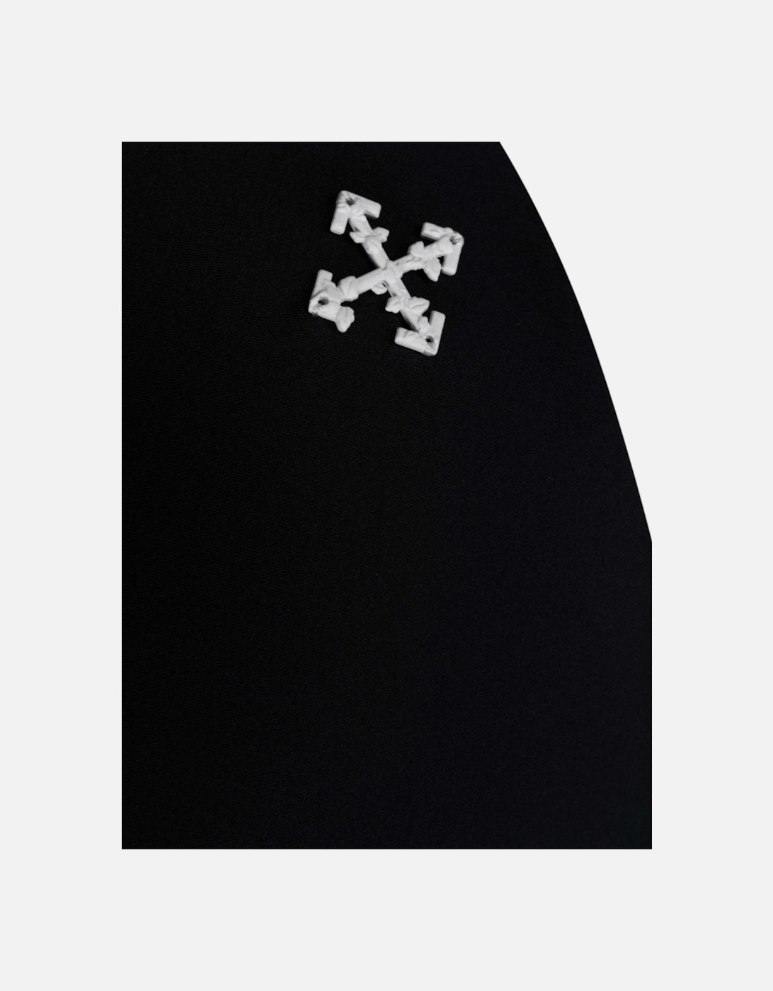 Off White Off Stamp One Shoul Swimsuit Black White