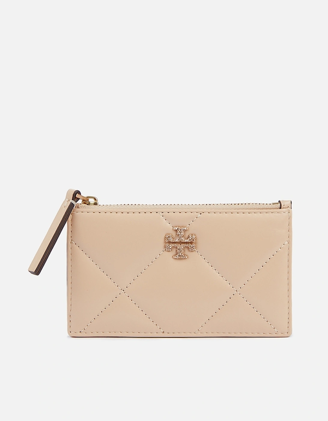 Kira Quilted Pavé Logo Leather Card Case, 2 of 1