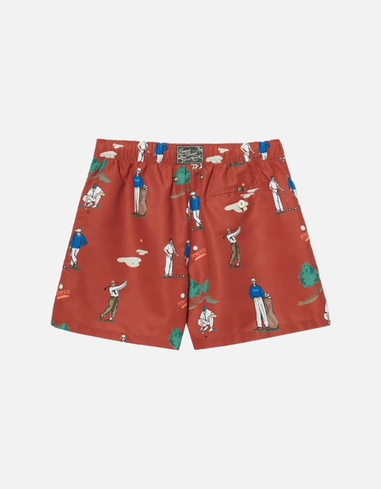 Golf Ruby Red Swim Trunks