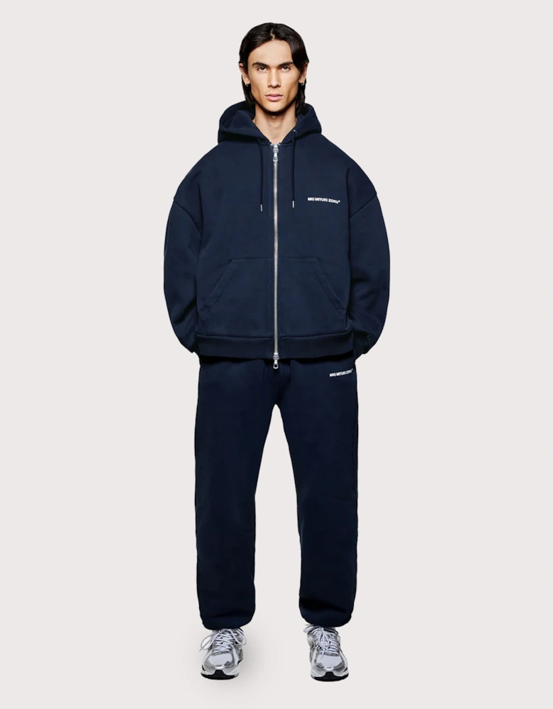 Oversized Uniform Zip Through Hoodie