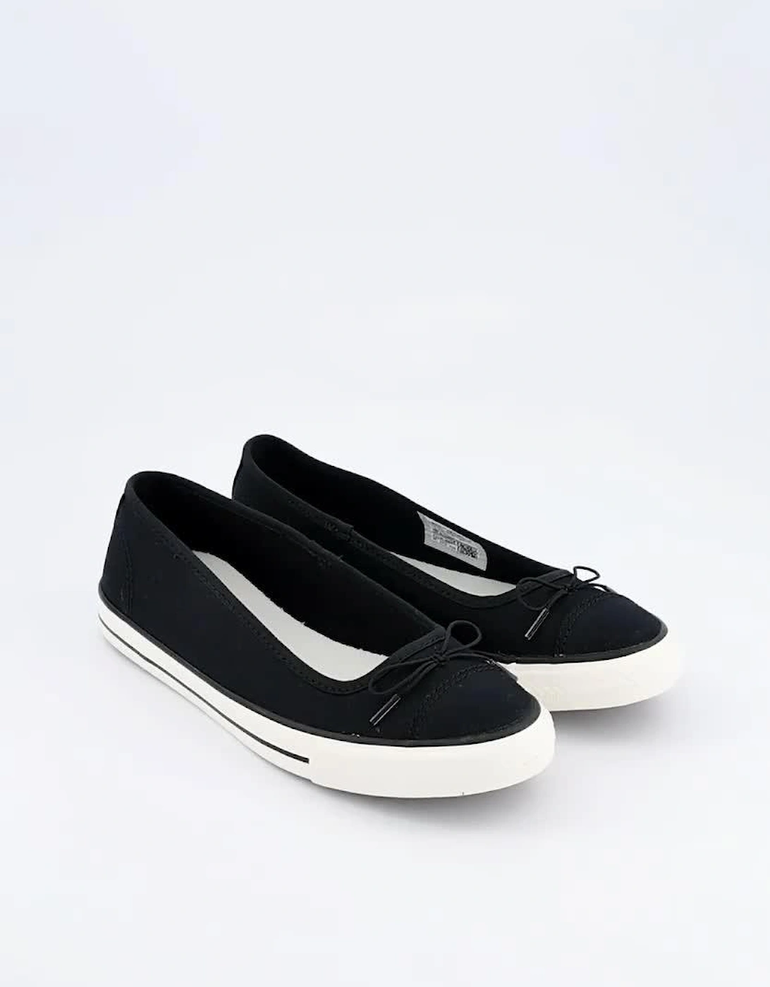 Womens Chuck Taylor All Star Dainty Ballerina Canvas Slip/Egret/ - Black