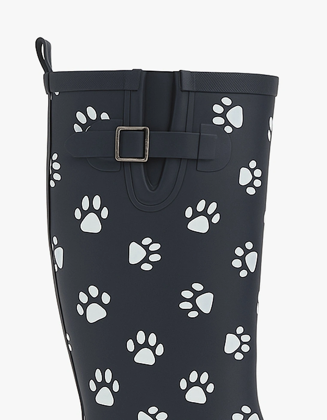 Stormwells W274C Womens Wellington Boots Navy Blue/Paw Print