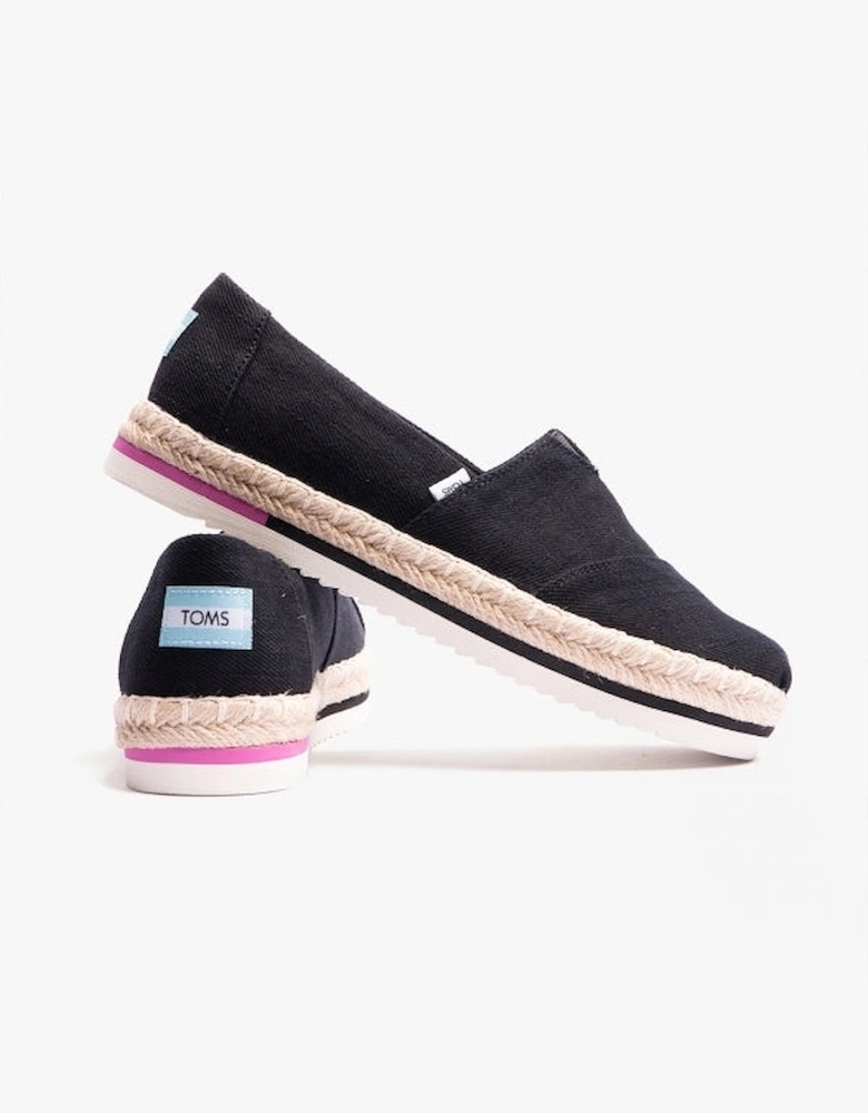ALPARGATA PLATFORM ROPE Womens Espadrille Black