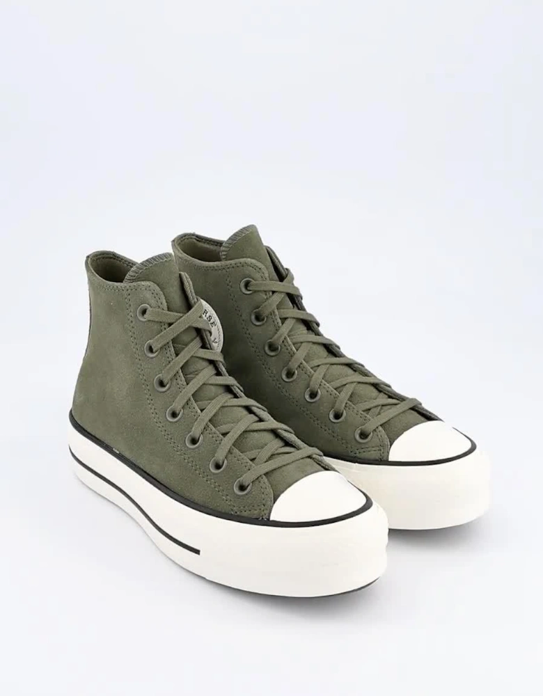 Womens Crafted Color Chuck Taylor All Star Lift Trainers - Green
