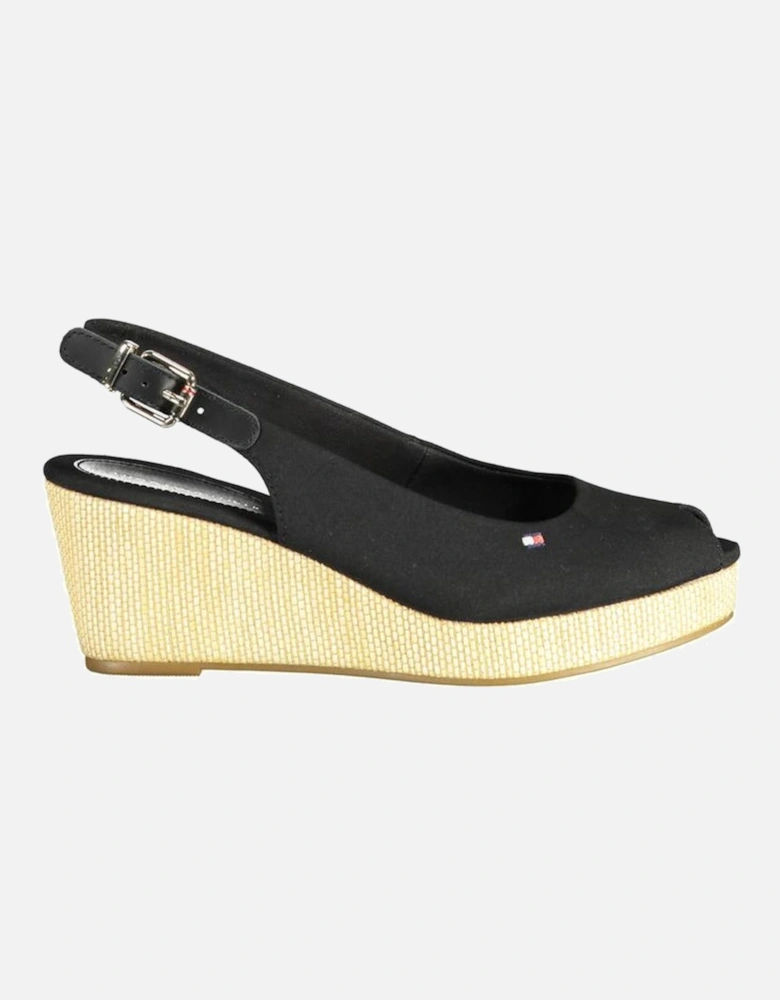 Elegant Ankle Buckle Sandals with Signature Logo Women - Black