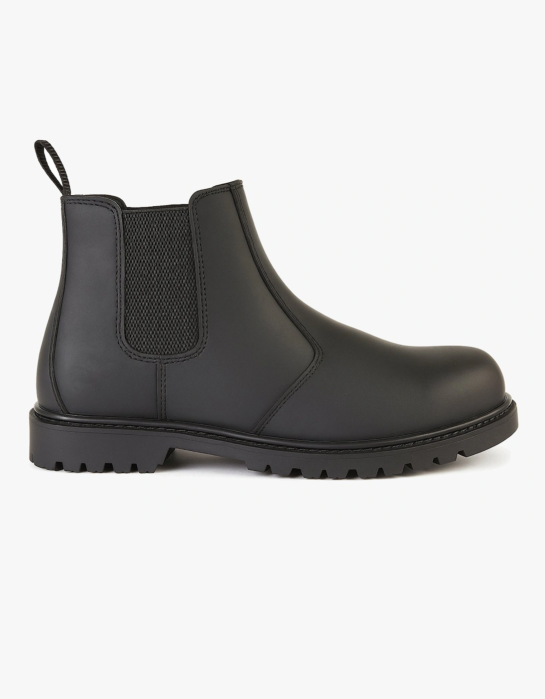 M539A Unisex Leather Chelsea Safety Boots Black, 5 of 4