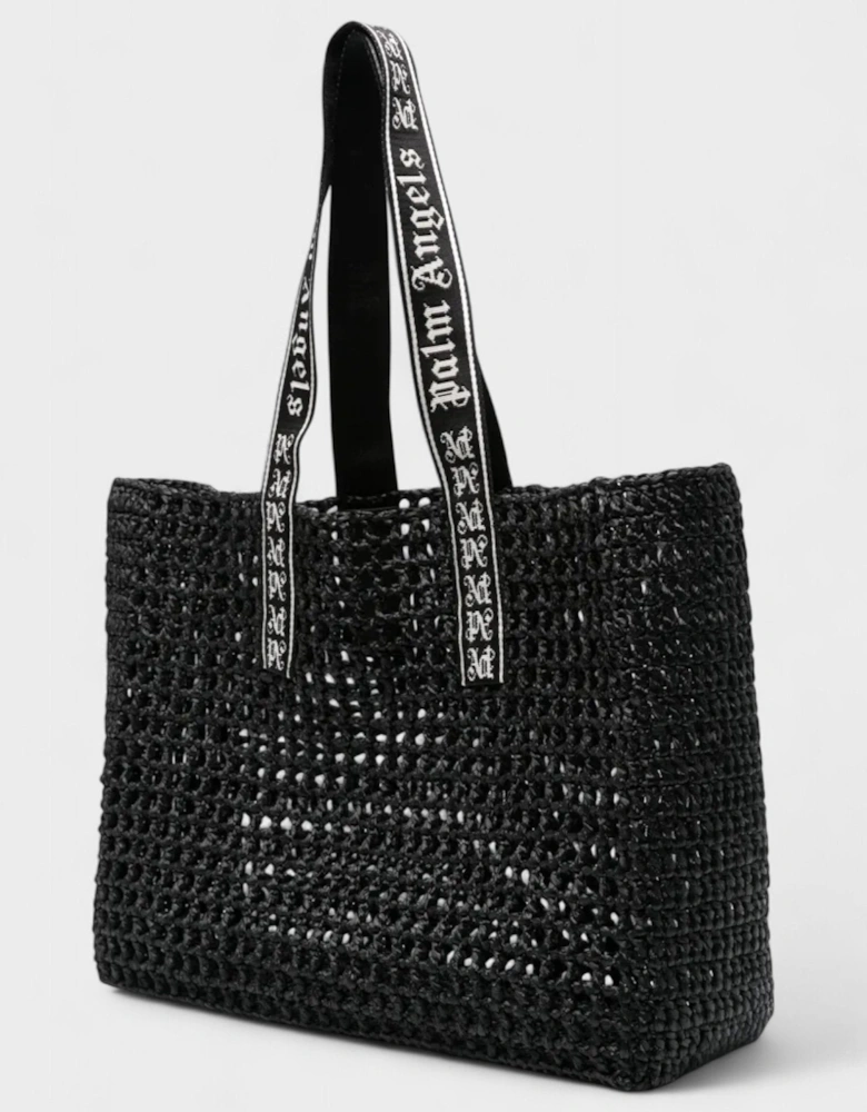 Raffia Tote Bag Black