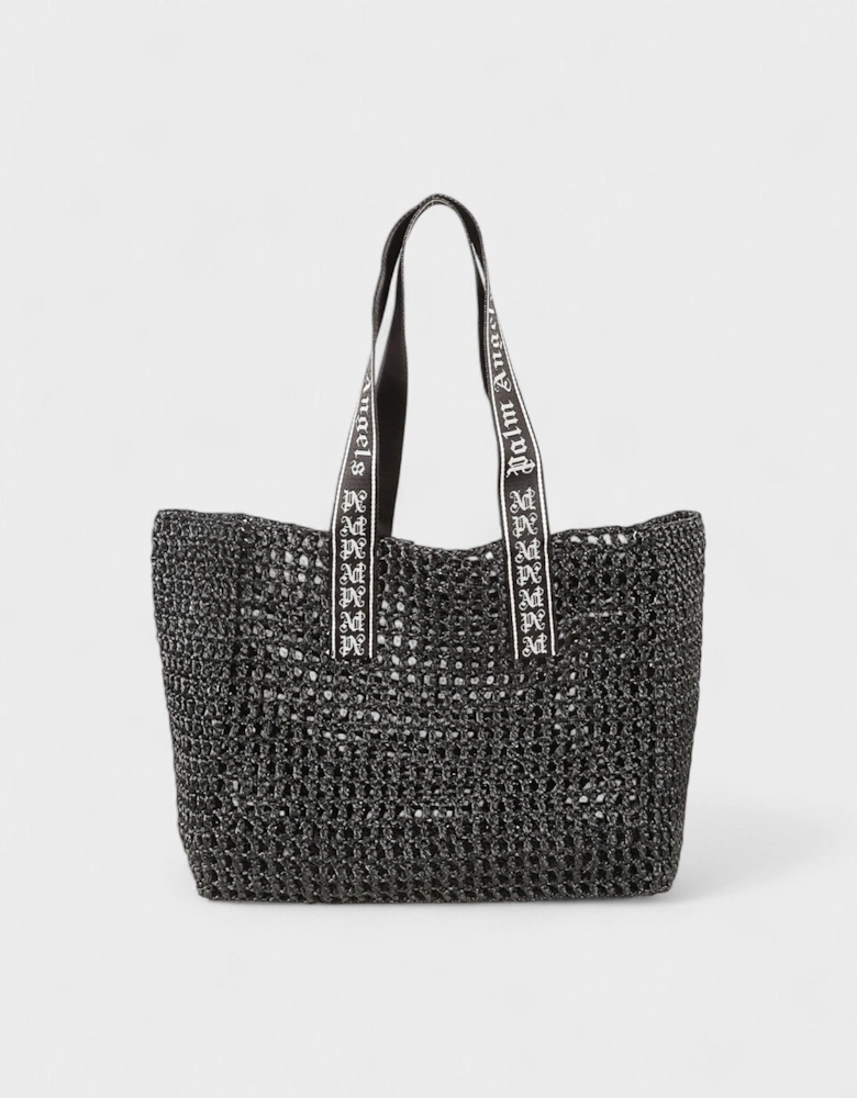 Raffia Tote Bag Black