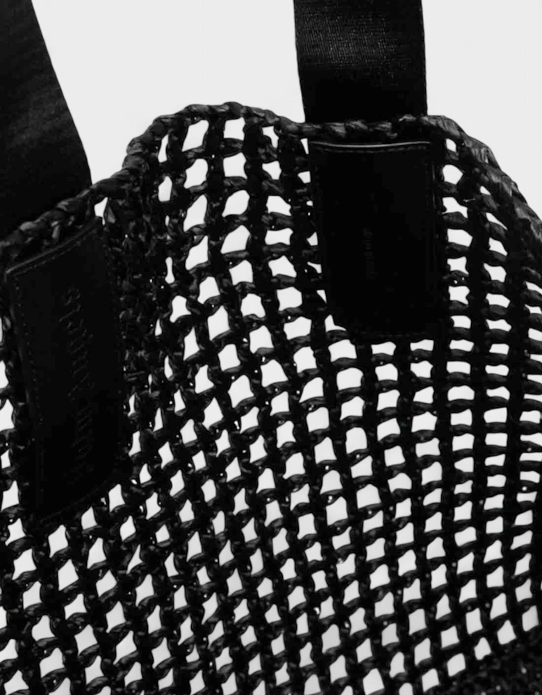 Raffia Tote Bag Black