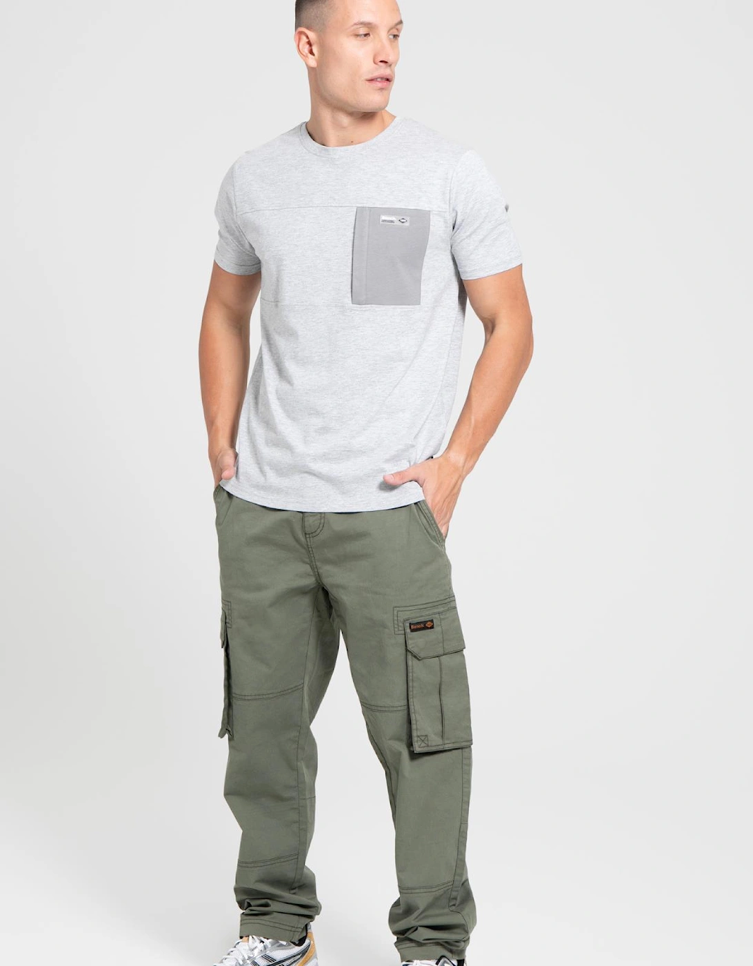 Mens Algoda Crew Neck Short Sleeve Pocket T Shirt, 2 of 1