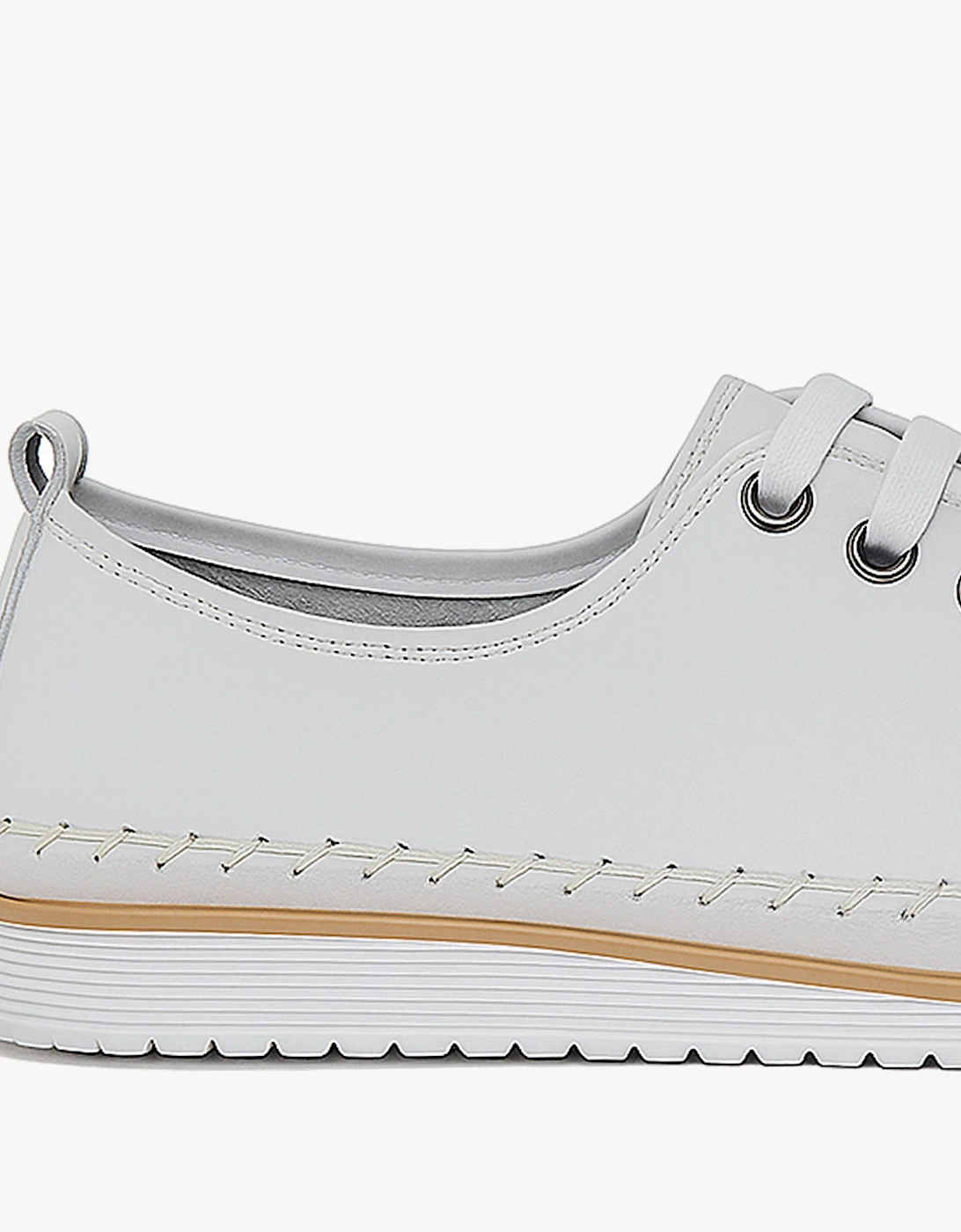 L988G 5-Eye Lace Womens Leather Shoes White