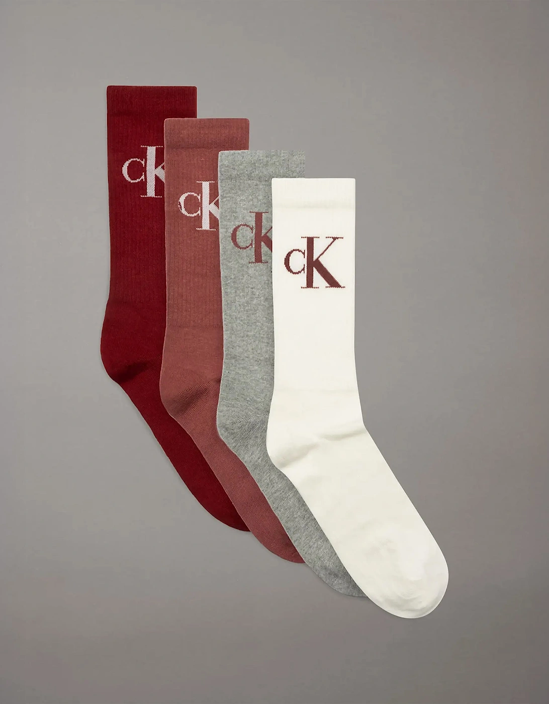 4 Pack Giftboxed Trainer Mens Crew Socks Red Combo, 3 of 2