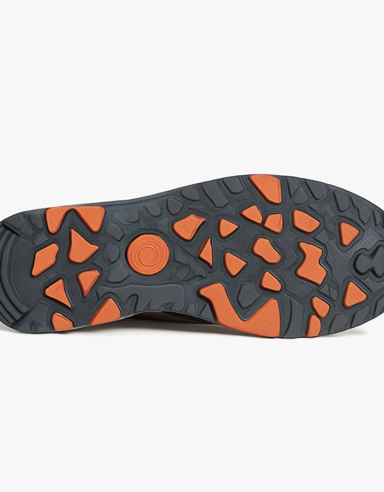QUADRA II Mens Leather Trail Shoe Taupe/Burnt Orange