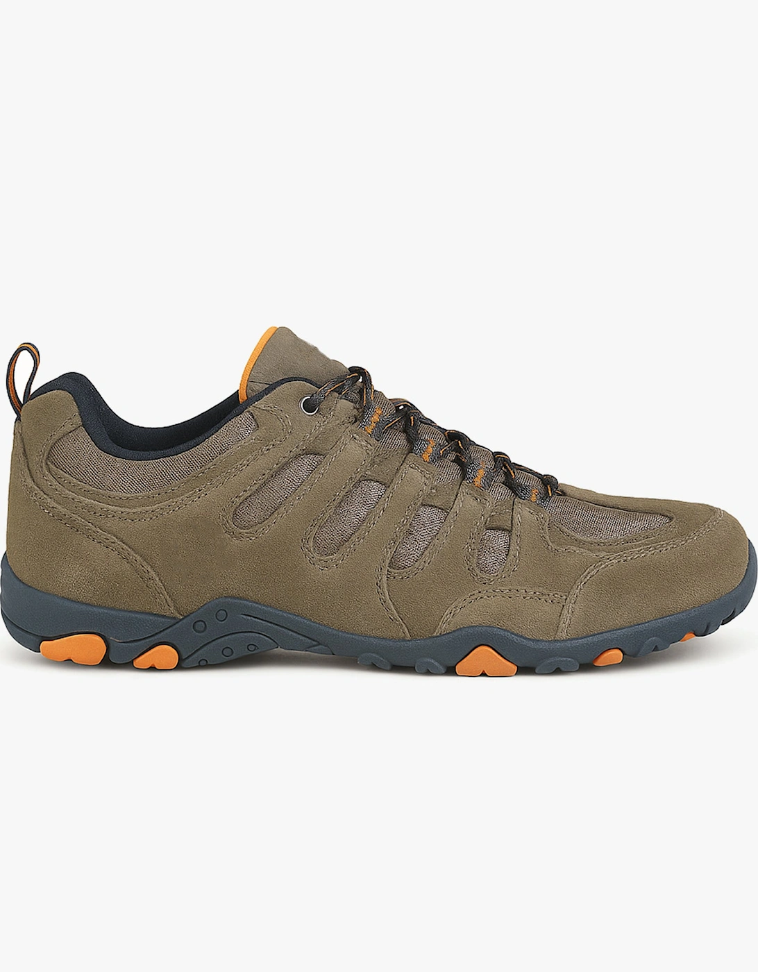 QUADRA II Mens Leather Trail Shoe Taupe/Burnt Orange, 5 of 4
