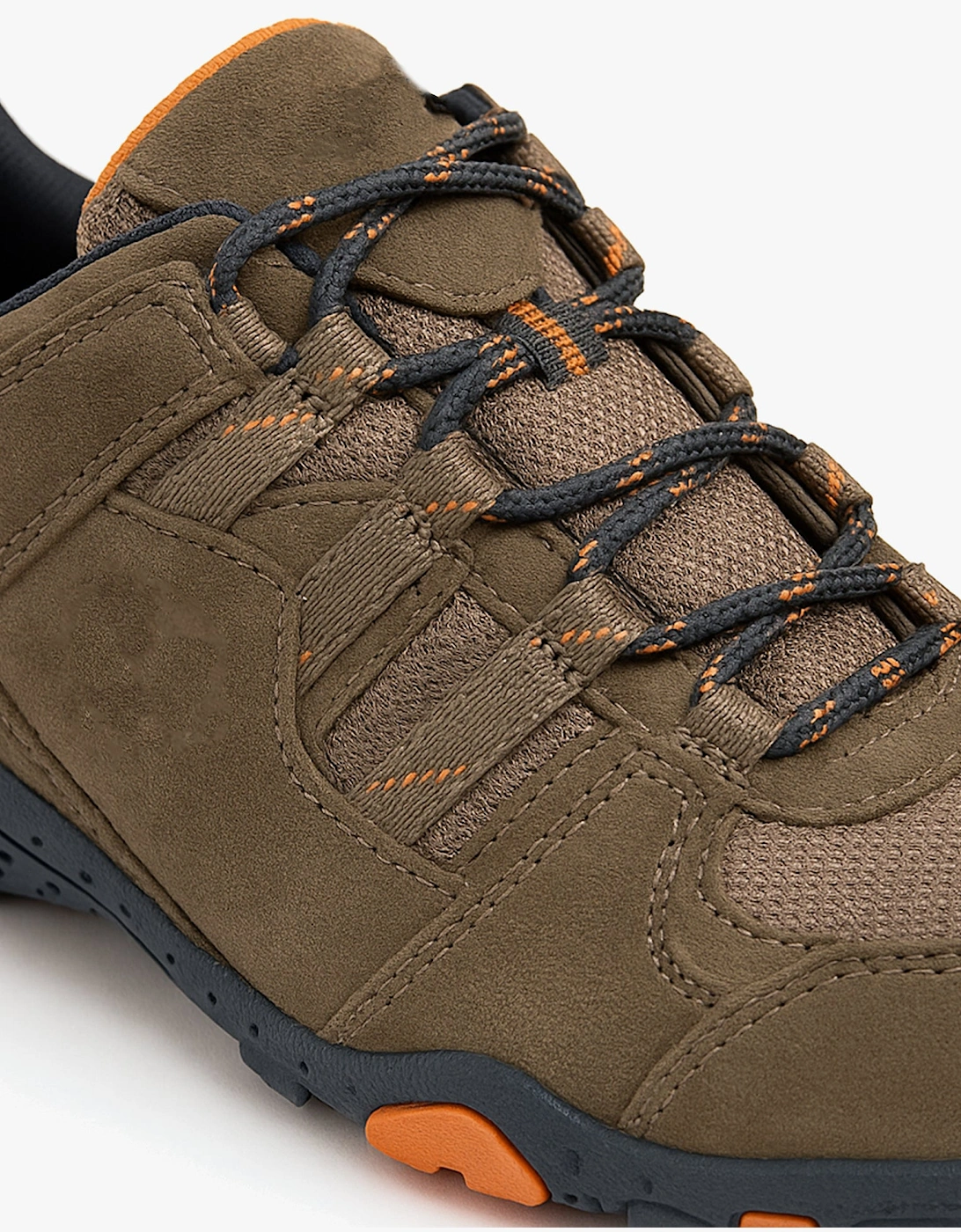 QUADRA II Mens Leather Trail Shoe Taupe/Burnt Orange