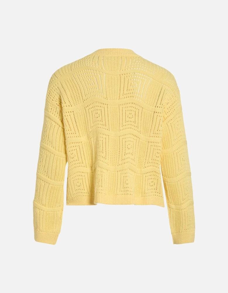 Women's Tul O-Neck Long Sleeve Knit Zip Cardigan Pale Banana