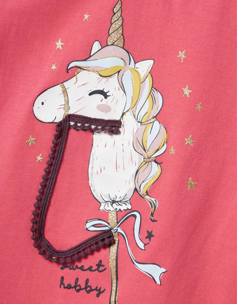 Mini Girl's Kitty Short Sleeve Box Top Rapture Rose