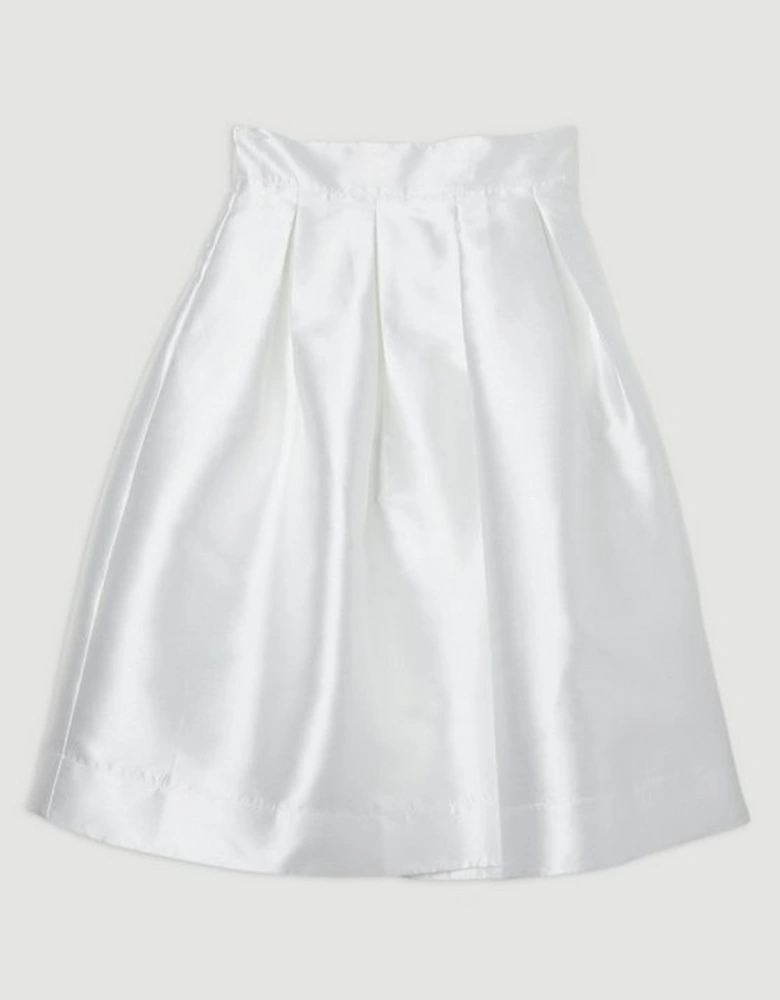 Plus Size Twill Prom Maxi Skirt