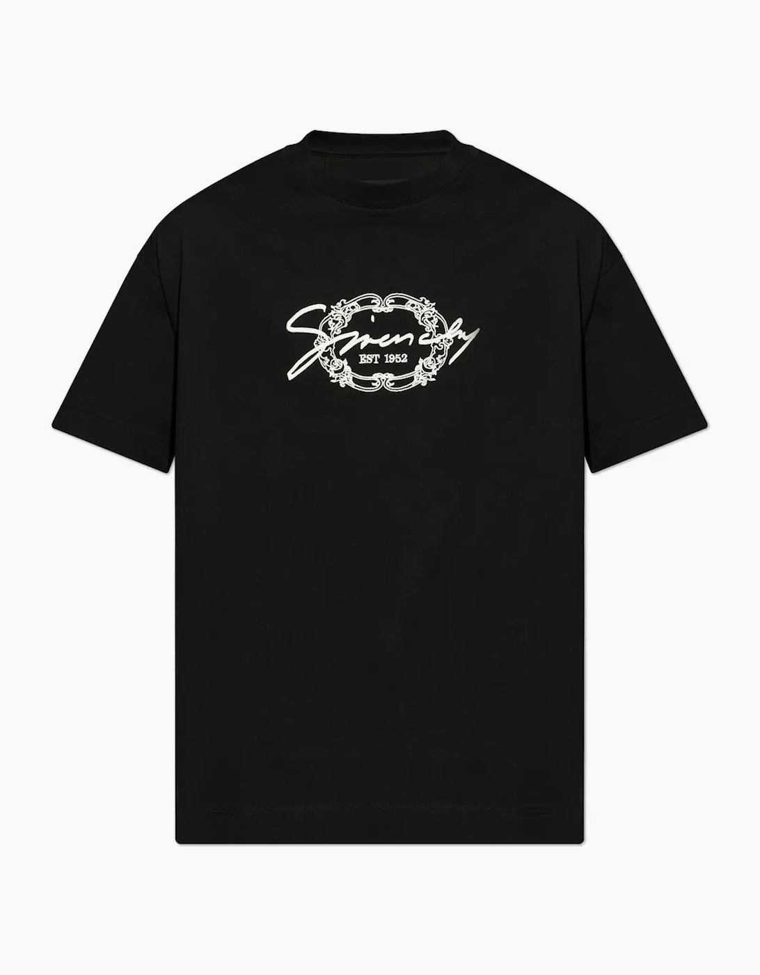 Givenchy Men's Givenchy Medallion Signature Logo T-Shirt - Black