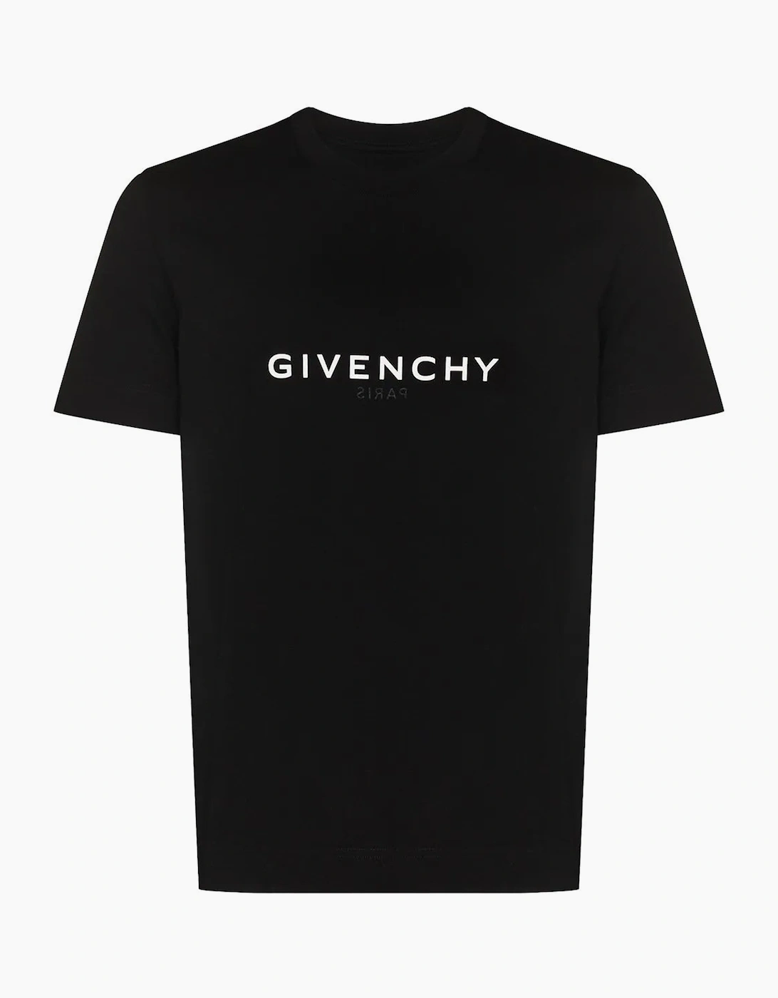 Men's Givenchy Reverse Logo Print T-Shirt - Black - Size: 38