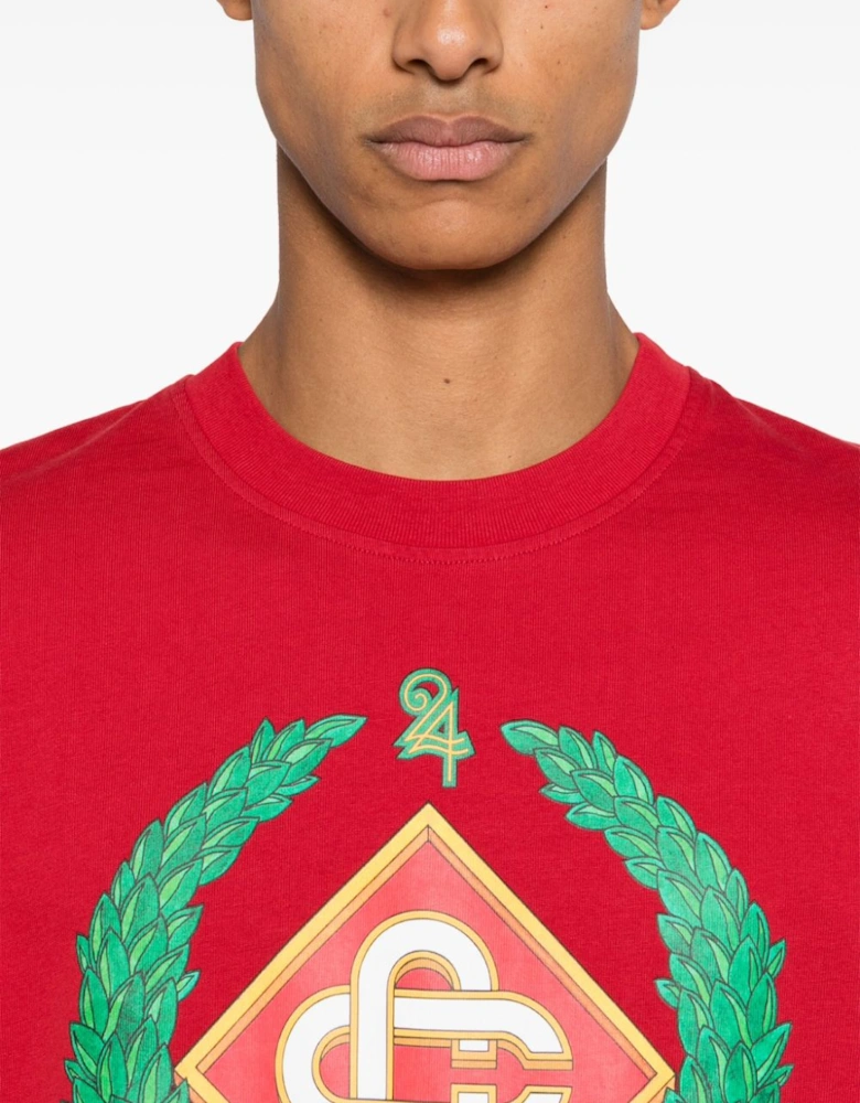 Crest T-Shirt Red