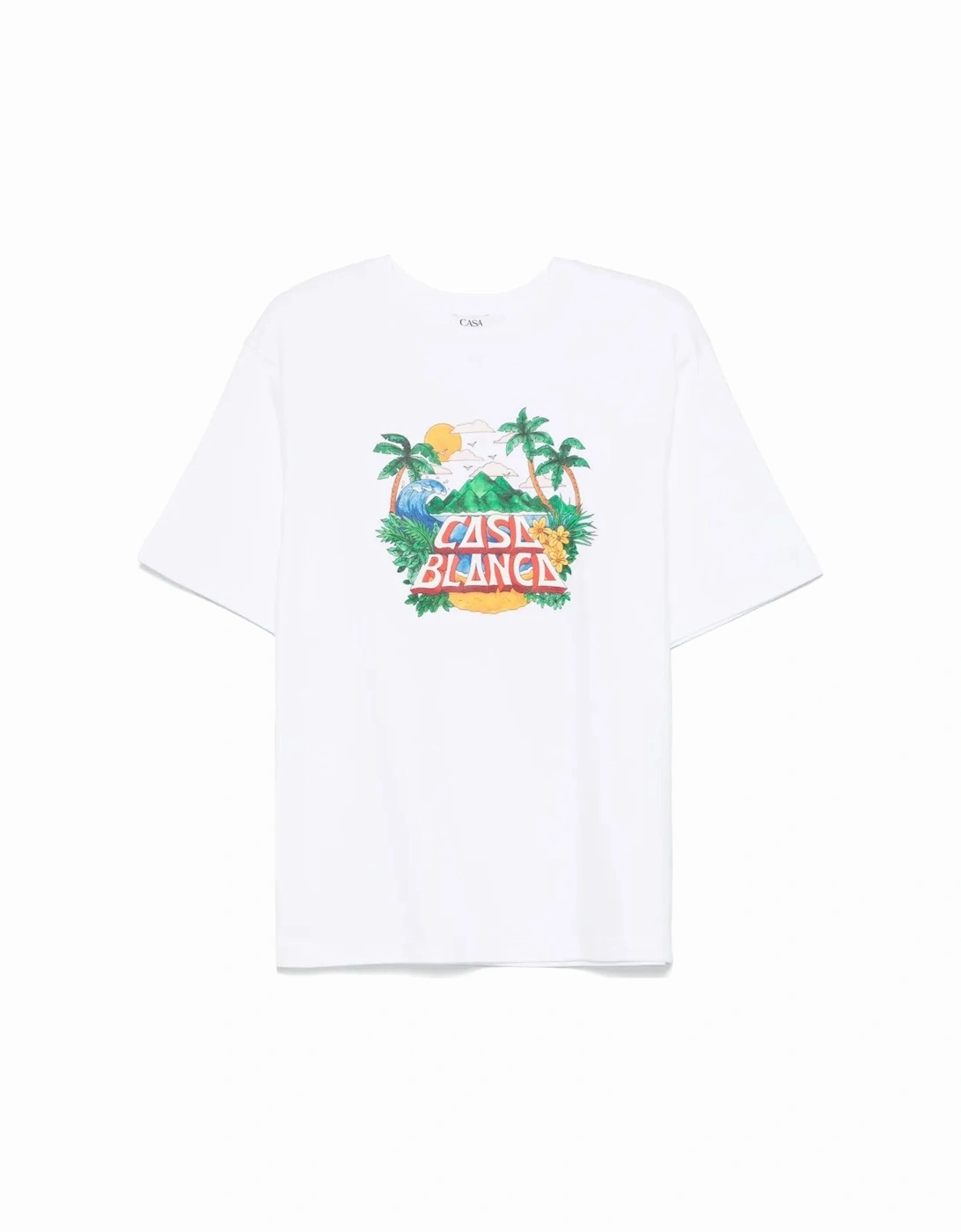 Casa Beach Wave Tropical T-Shirt White, 5 of 4
