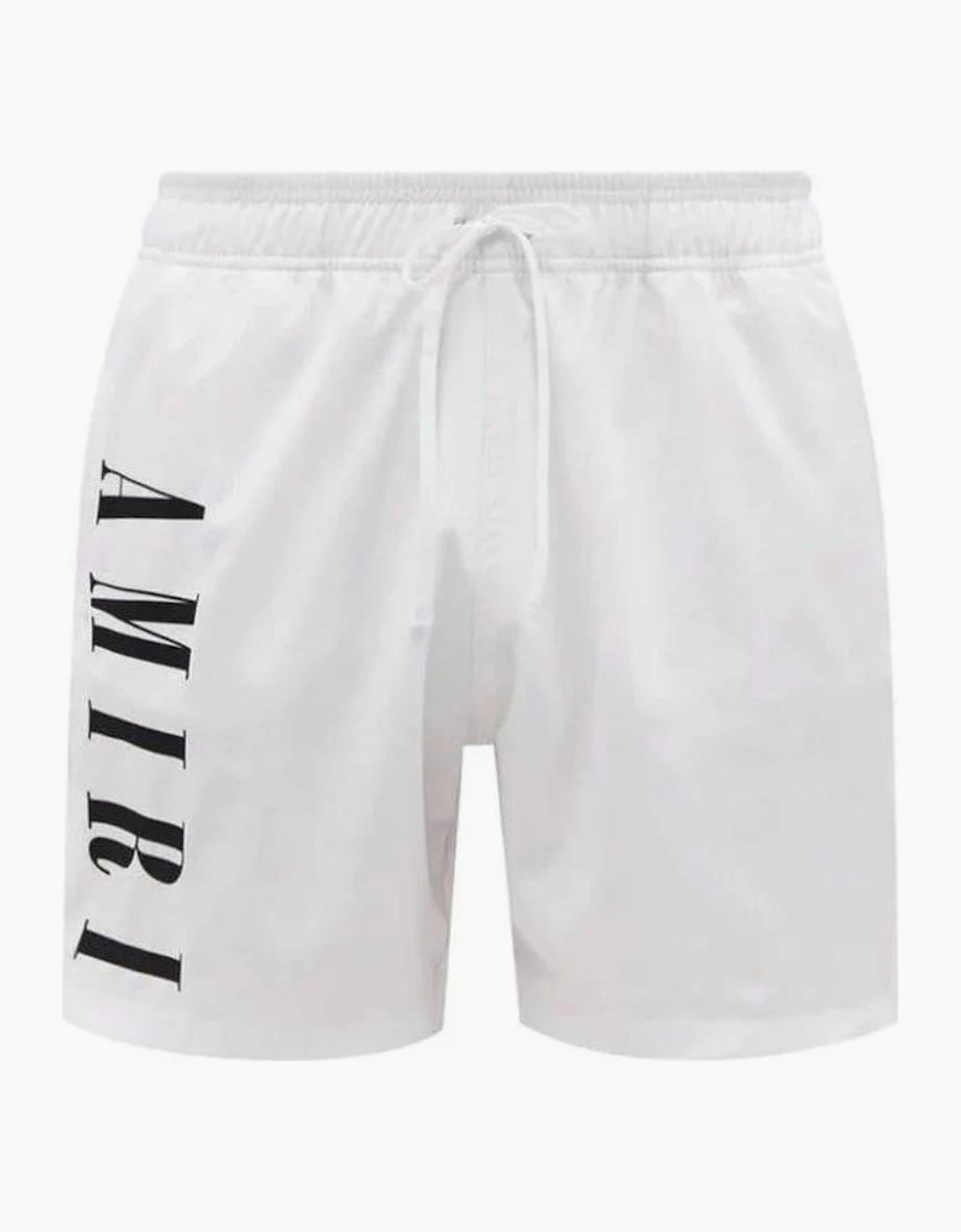 Men's Amiri Vertical Logo Swim Shorts - White - Size: 32/30/31