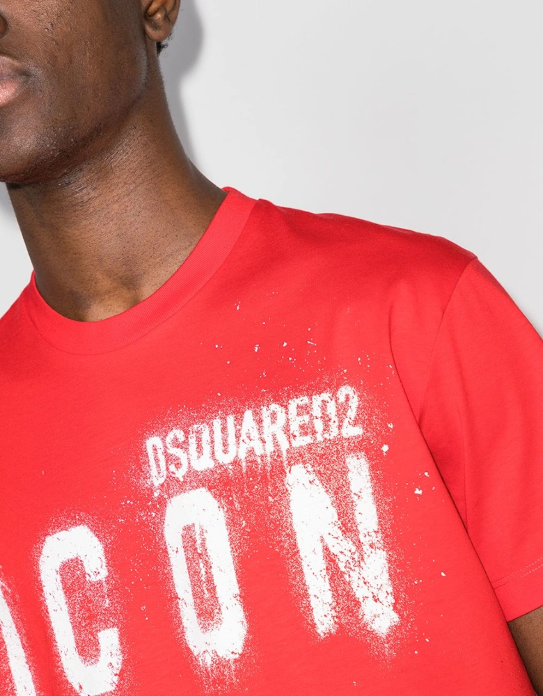 Icon Spray Logo T-Shirt Red