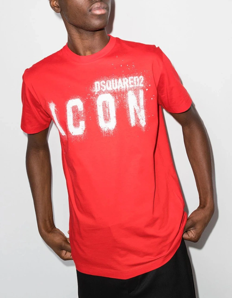 Icon Spray Logo T-Shirt Red