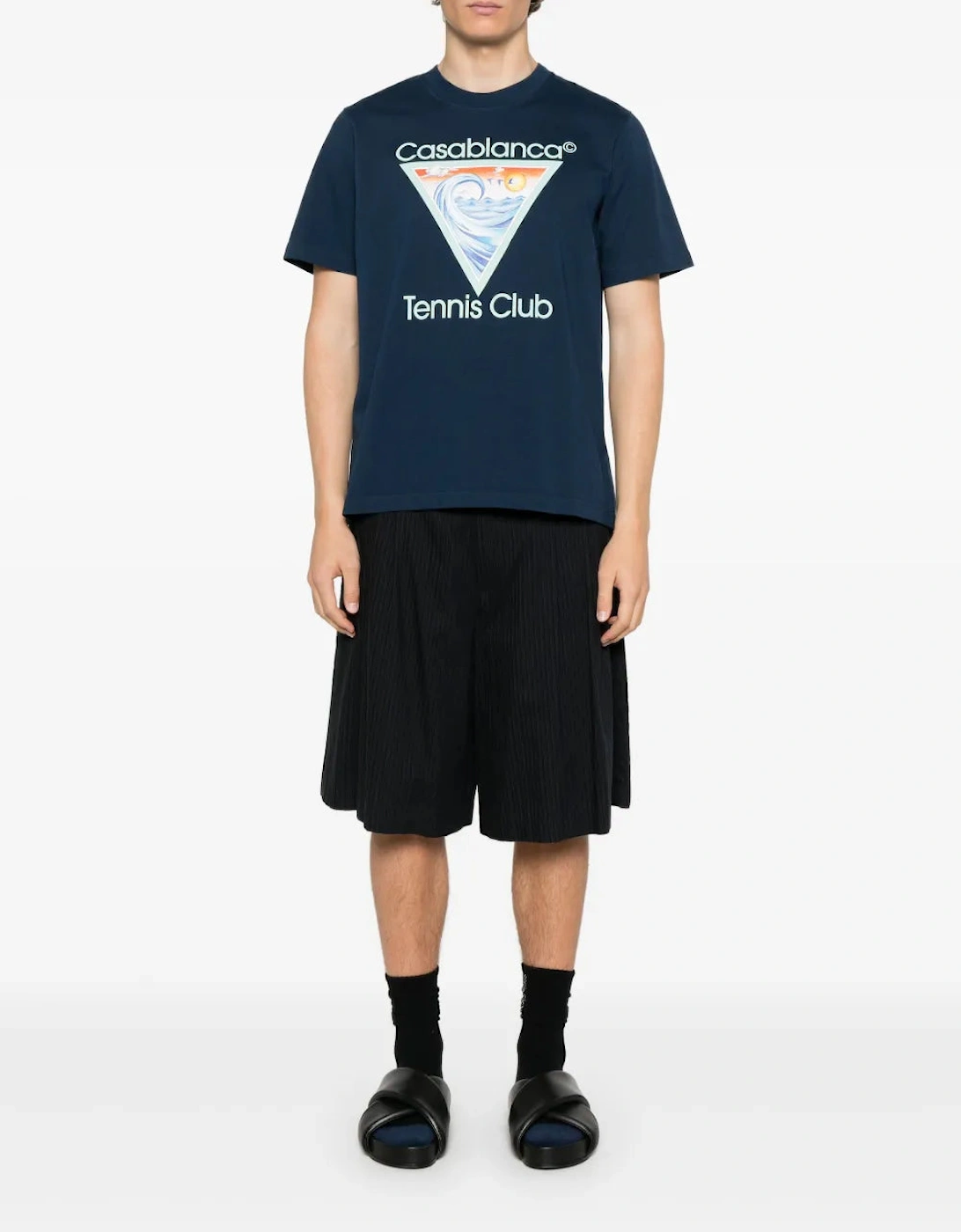 Tennis Club Icon T-Shirt Navy Blue