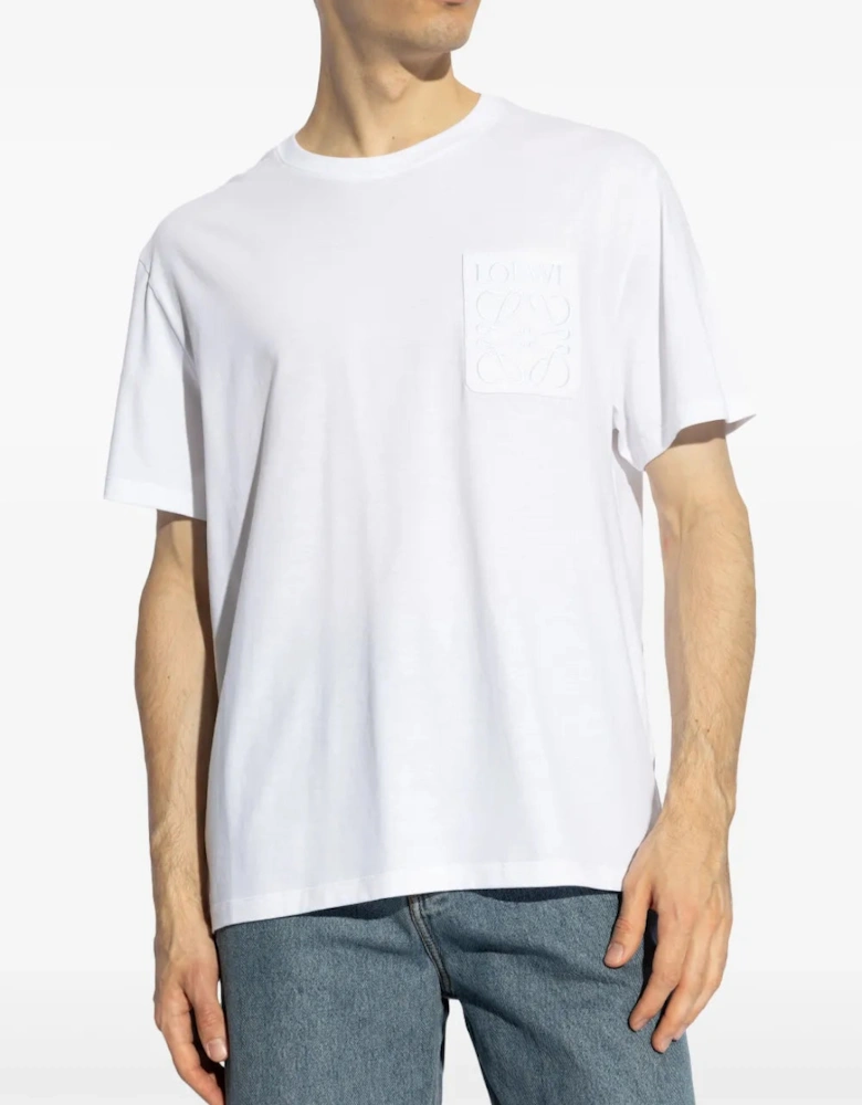 Anagram Pocket Embroidery T-Shirt White