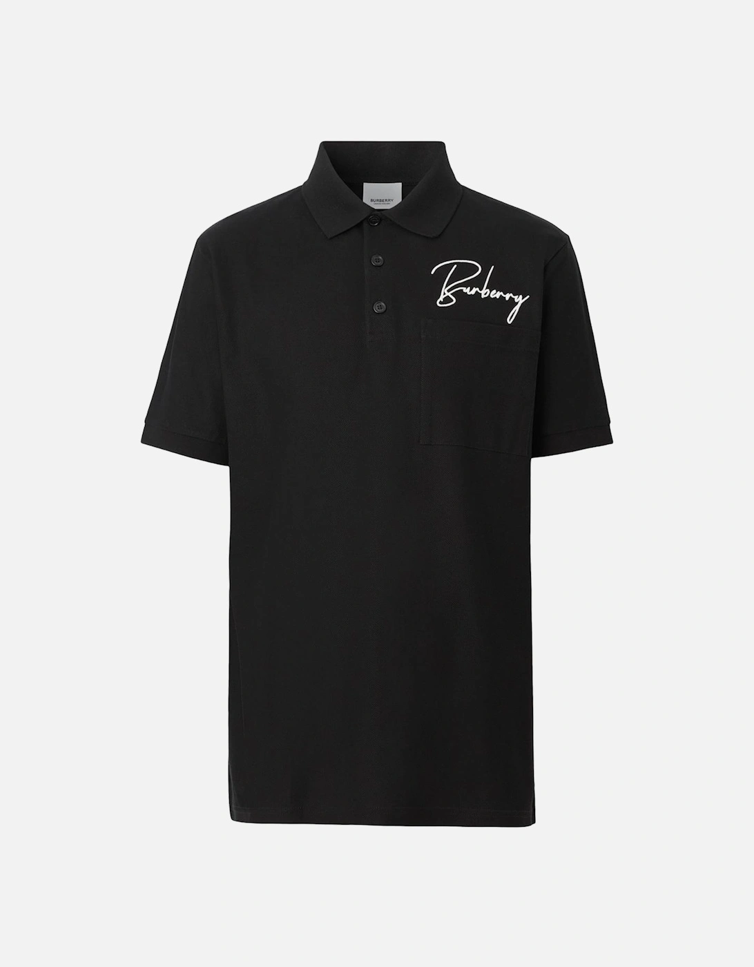 Men's Burberry Signature Polo Shirt Black - Size: 34