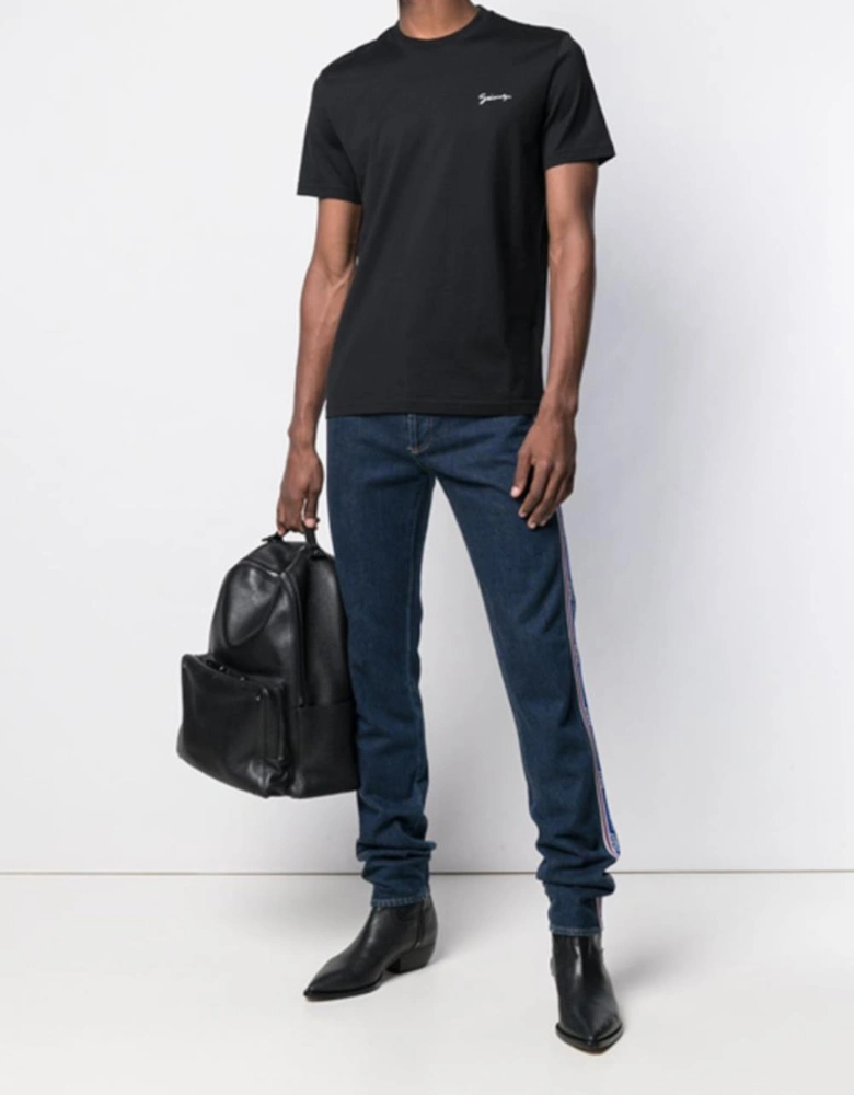 Embroidered Signature Chest Logo T-Shirt